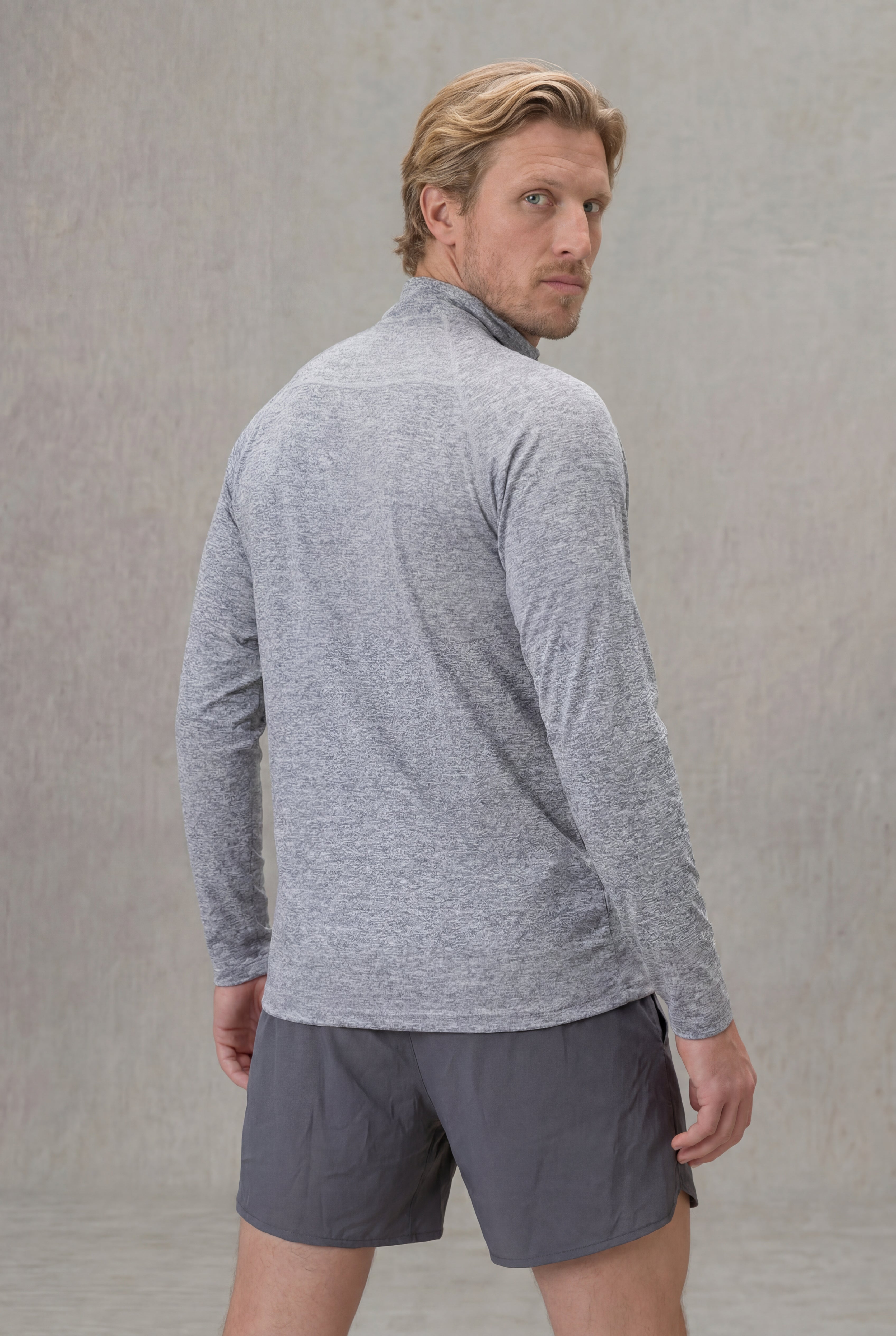 Active Half Zip Long Sleeve - Grey