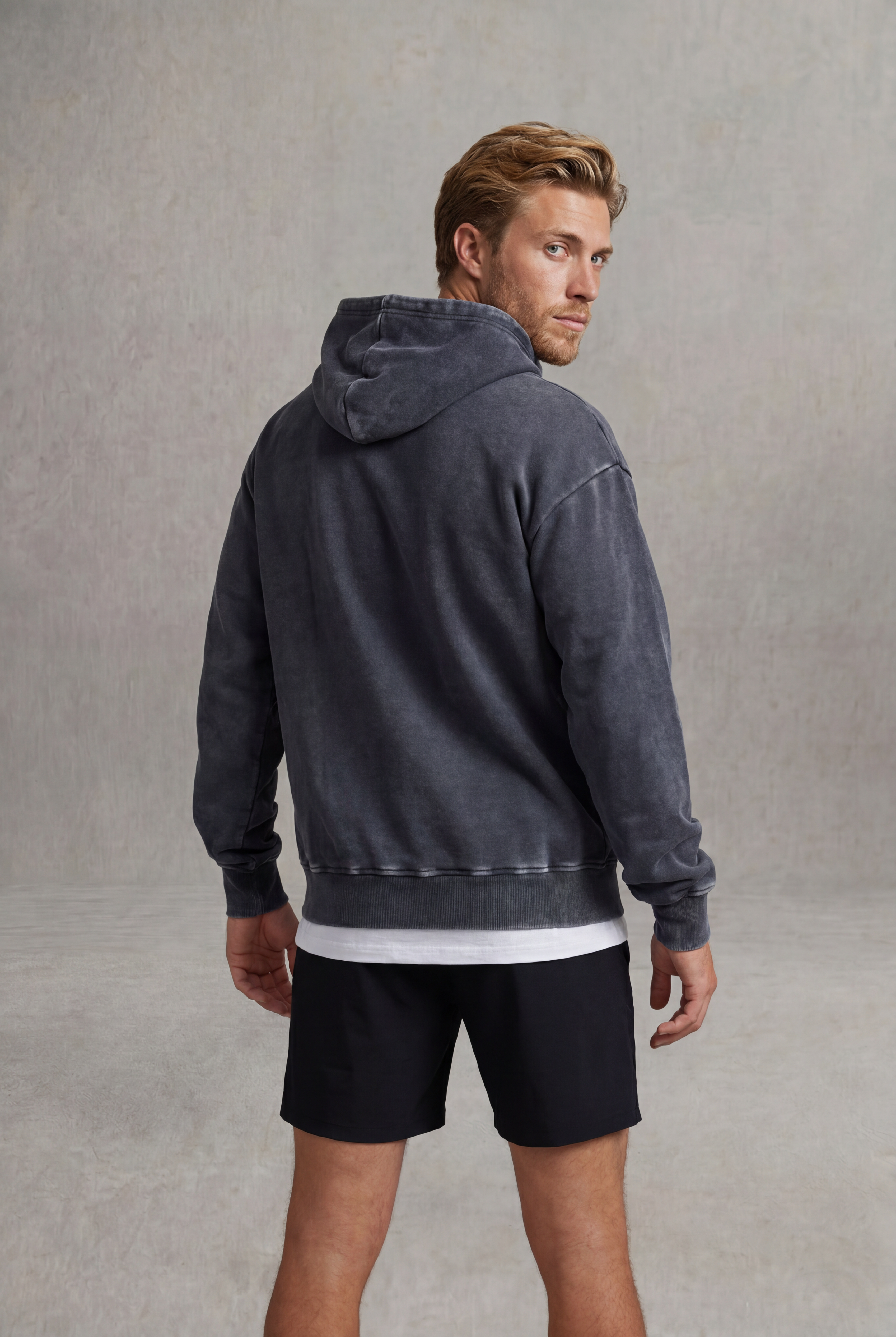 Comfort Washed Hoodie - Black