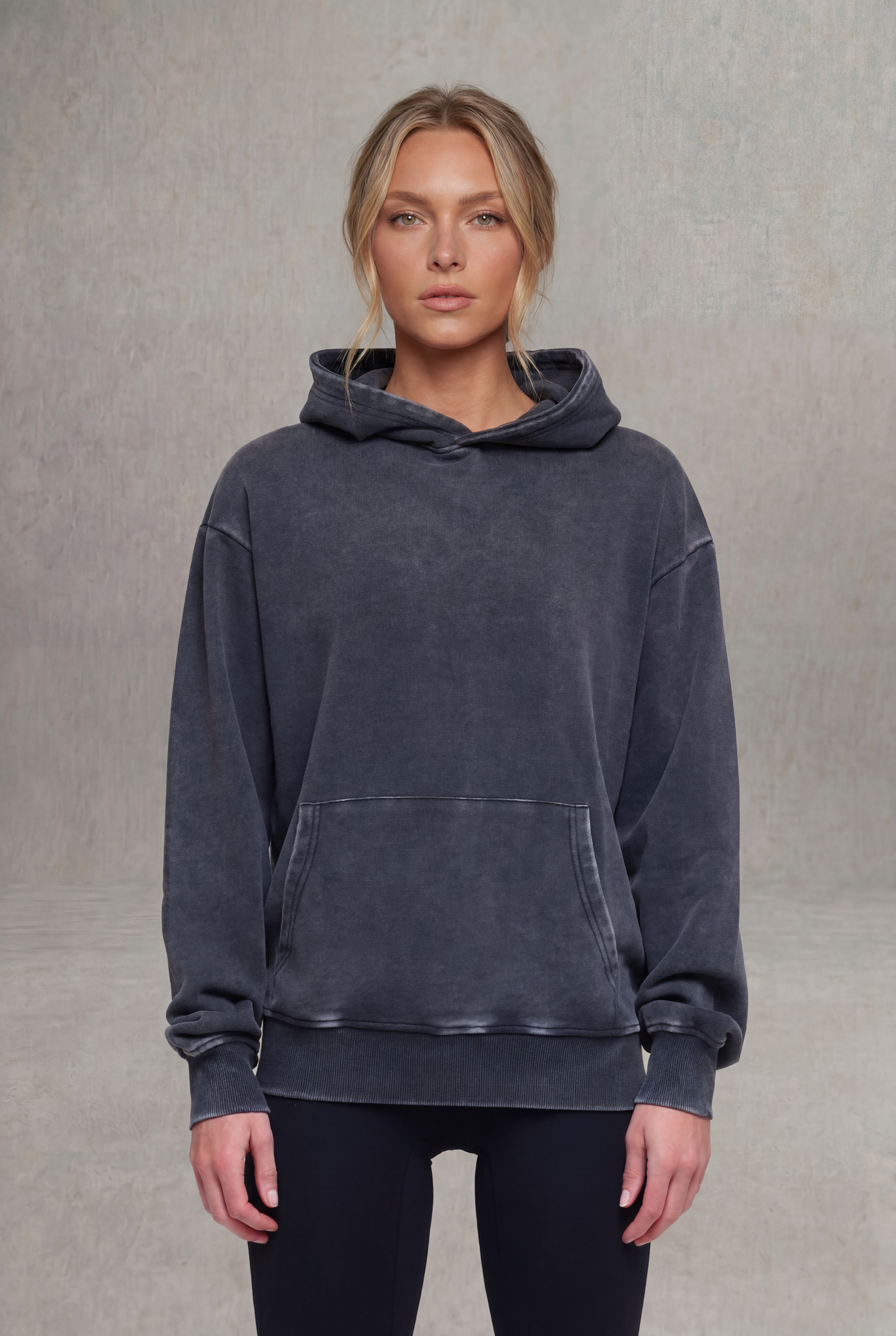 Comfort Washed Hoodie - Black