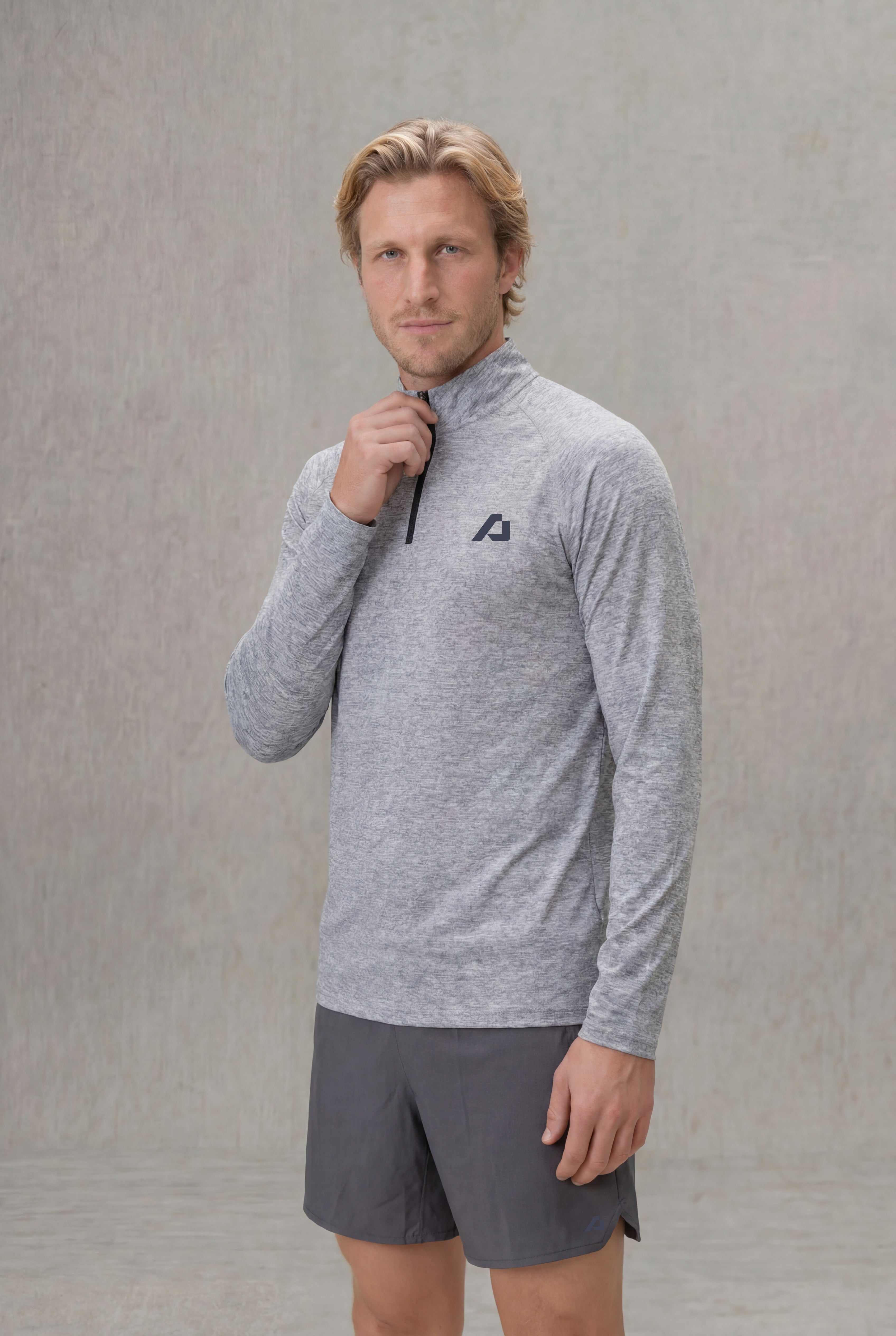 Active Half Zip Long Sleeve - Grey