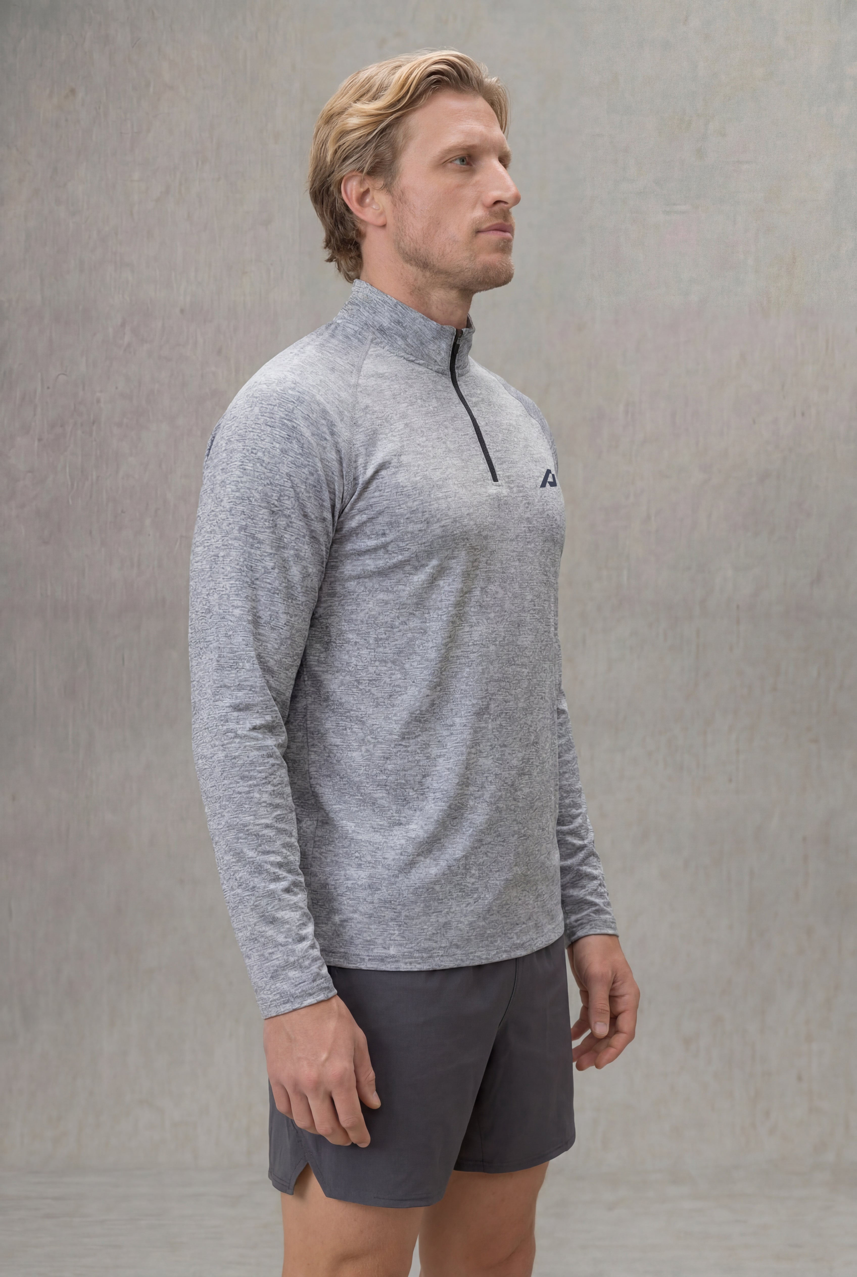 Active Half Zip Long Sleeve - Grey
