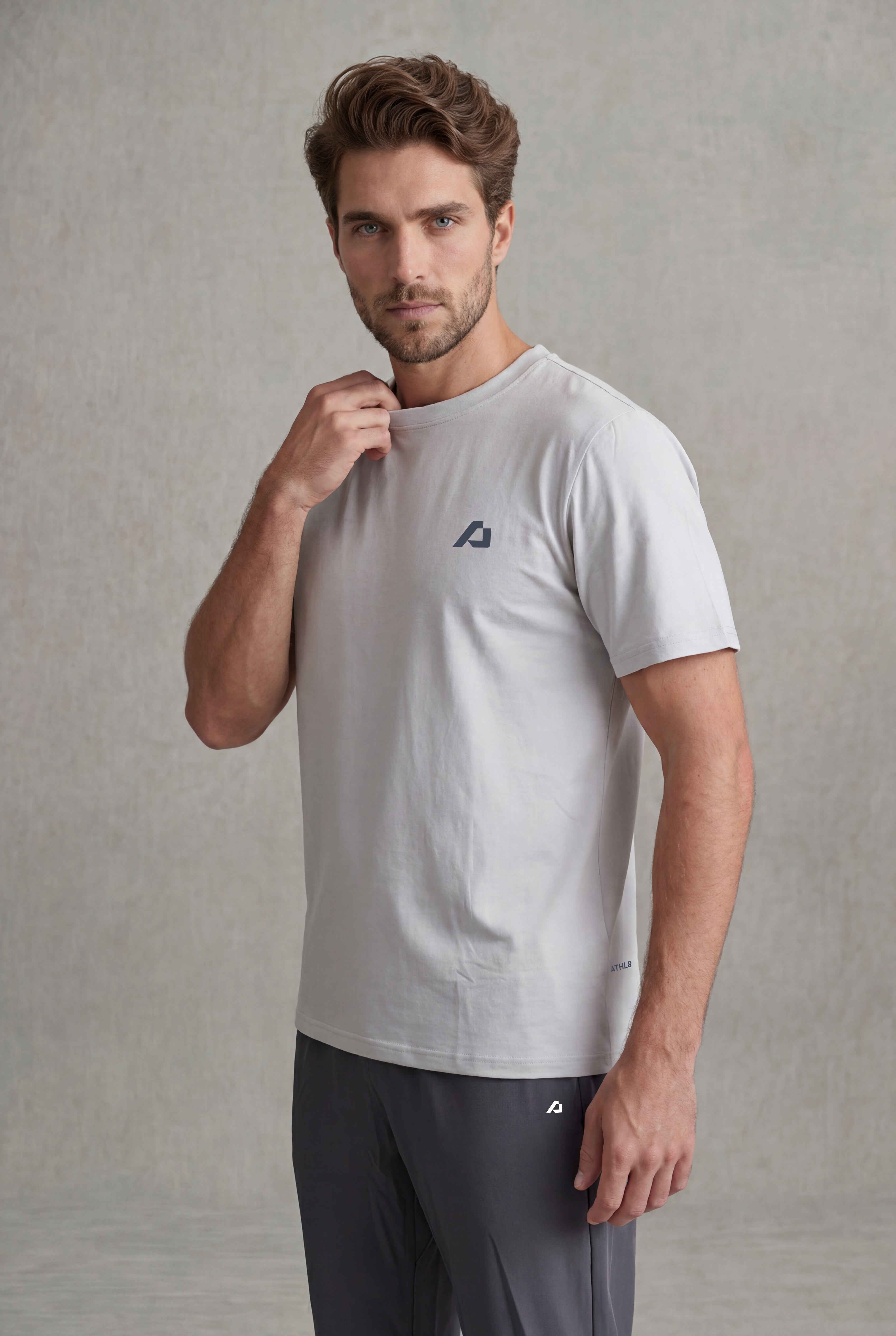 Essential Crew T-Shirt Men - Light Grey