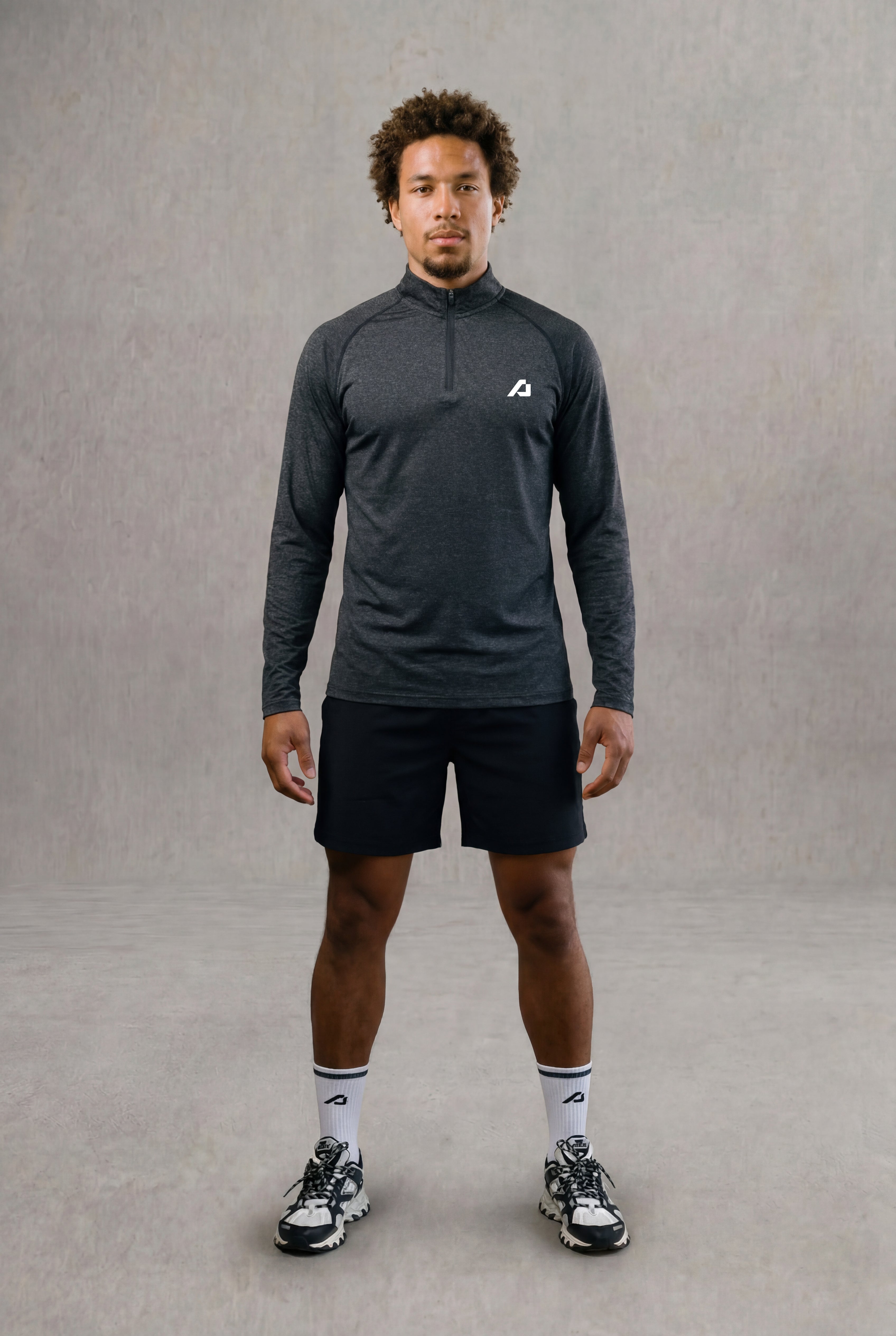 Active Half Zip Long Sleeve - Black