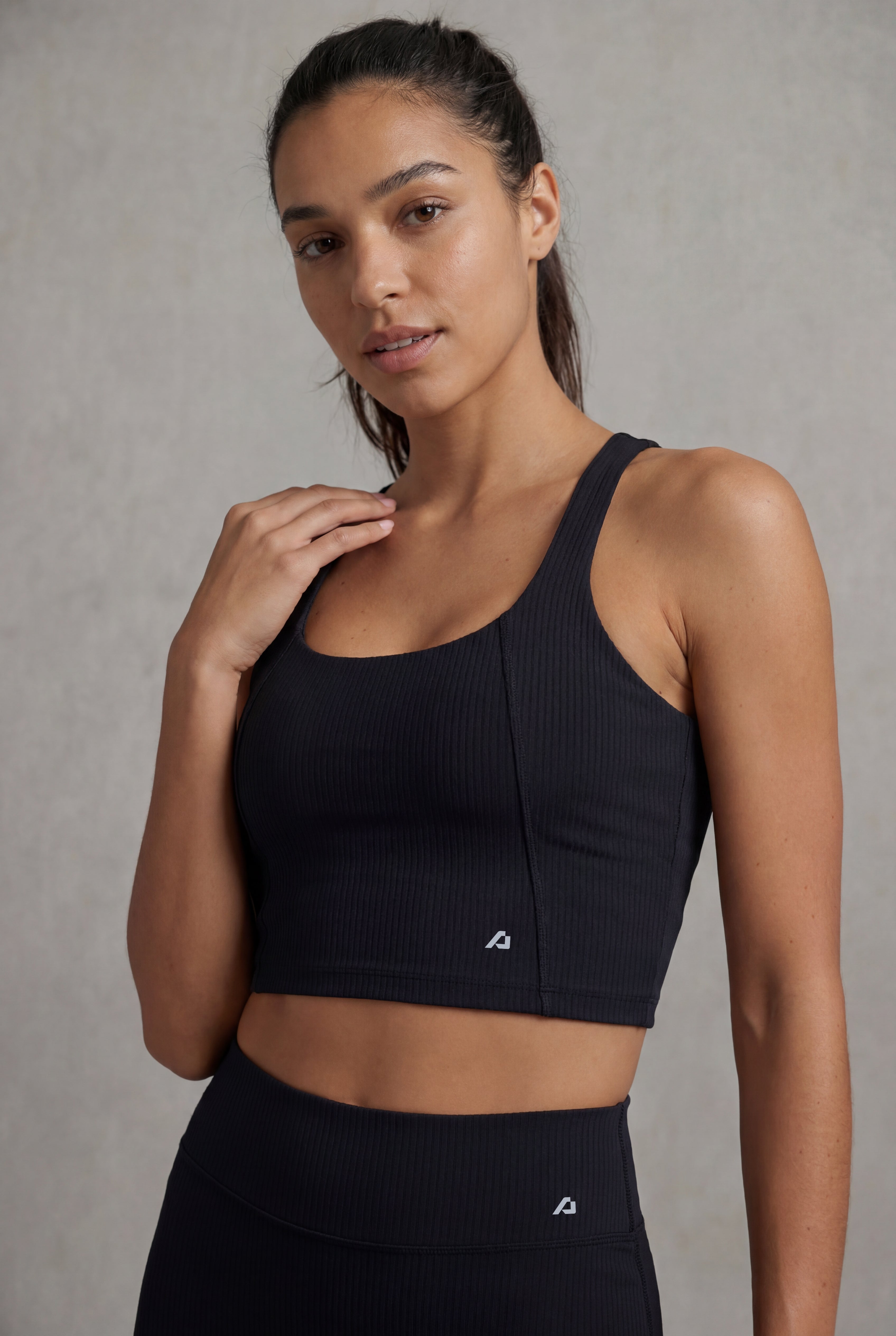 Flex8™ Rib Tank Top - Black