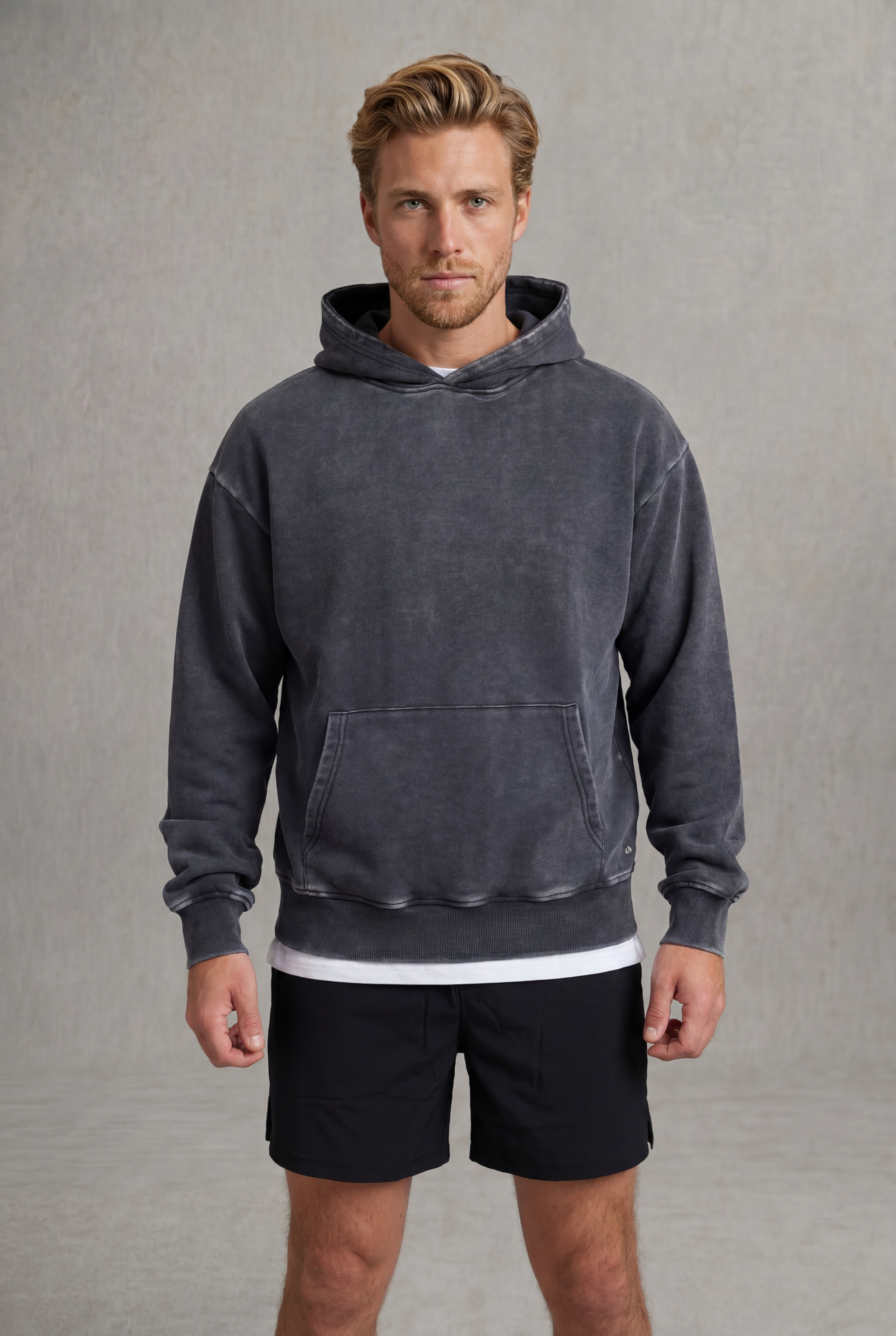 Comfort Washed Hoodie - Black