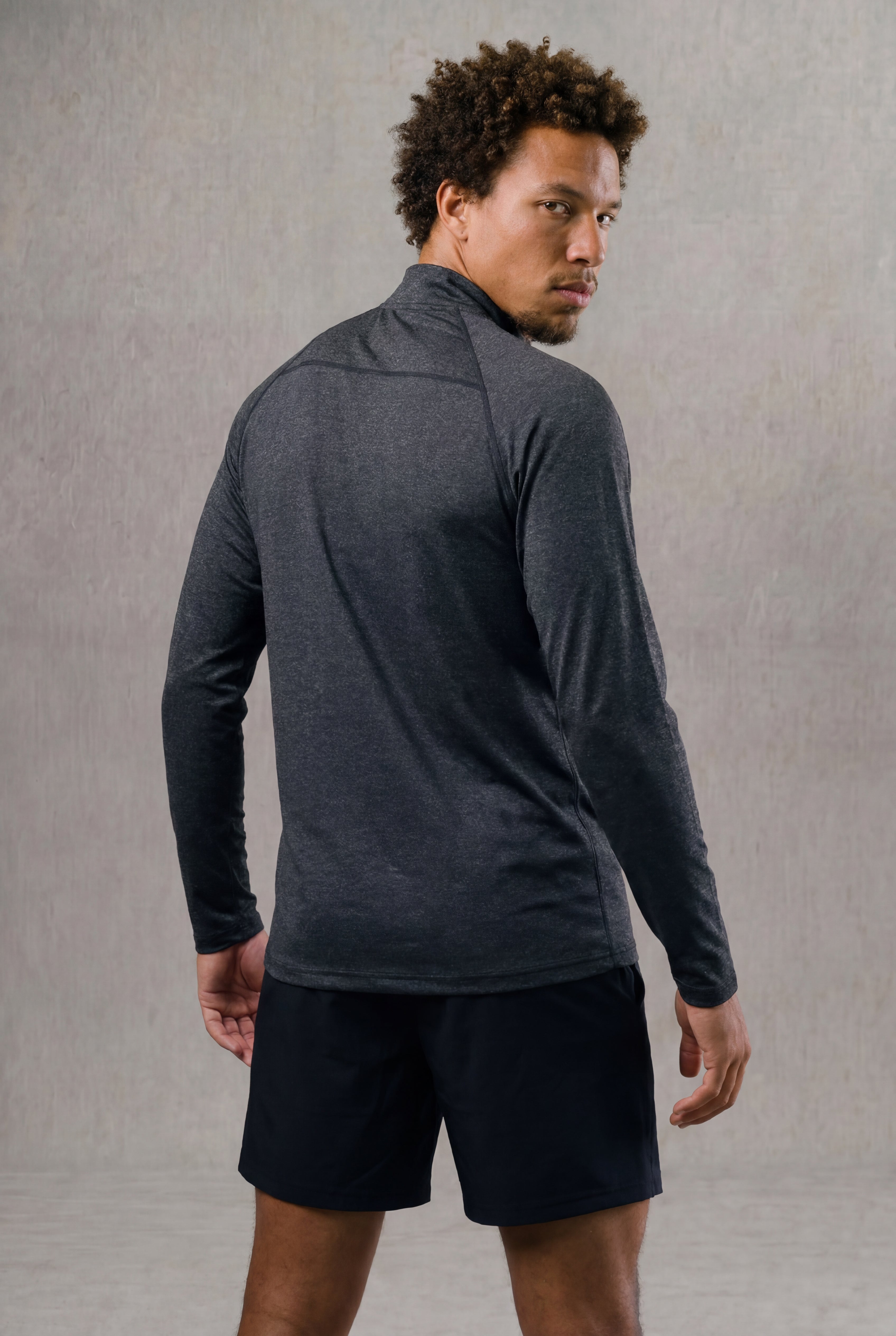 Active Half Zip Long Sleeve - Black