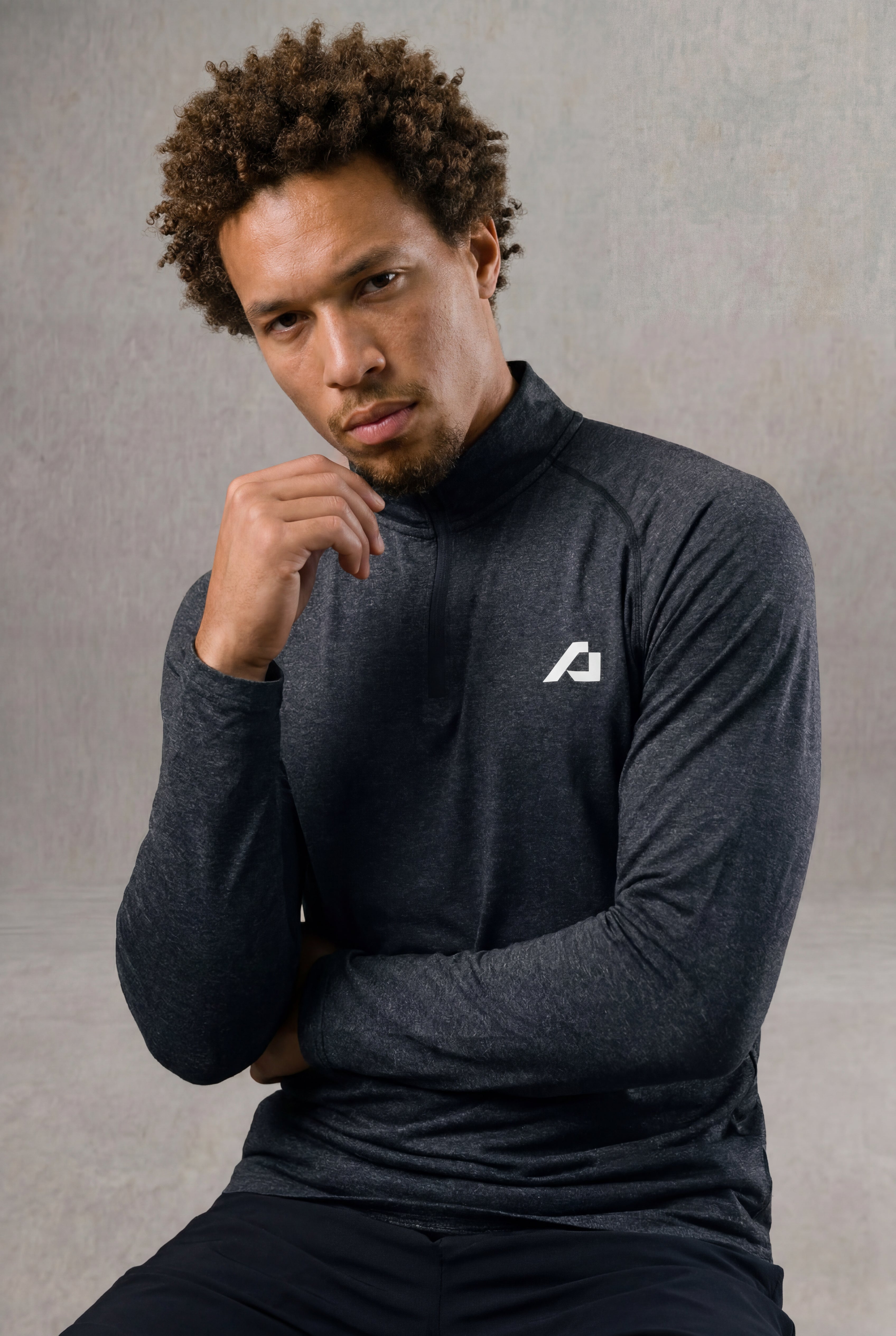 Active Half Zip Long Sleeve - Black