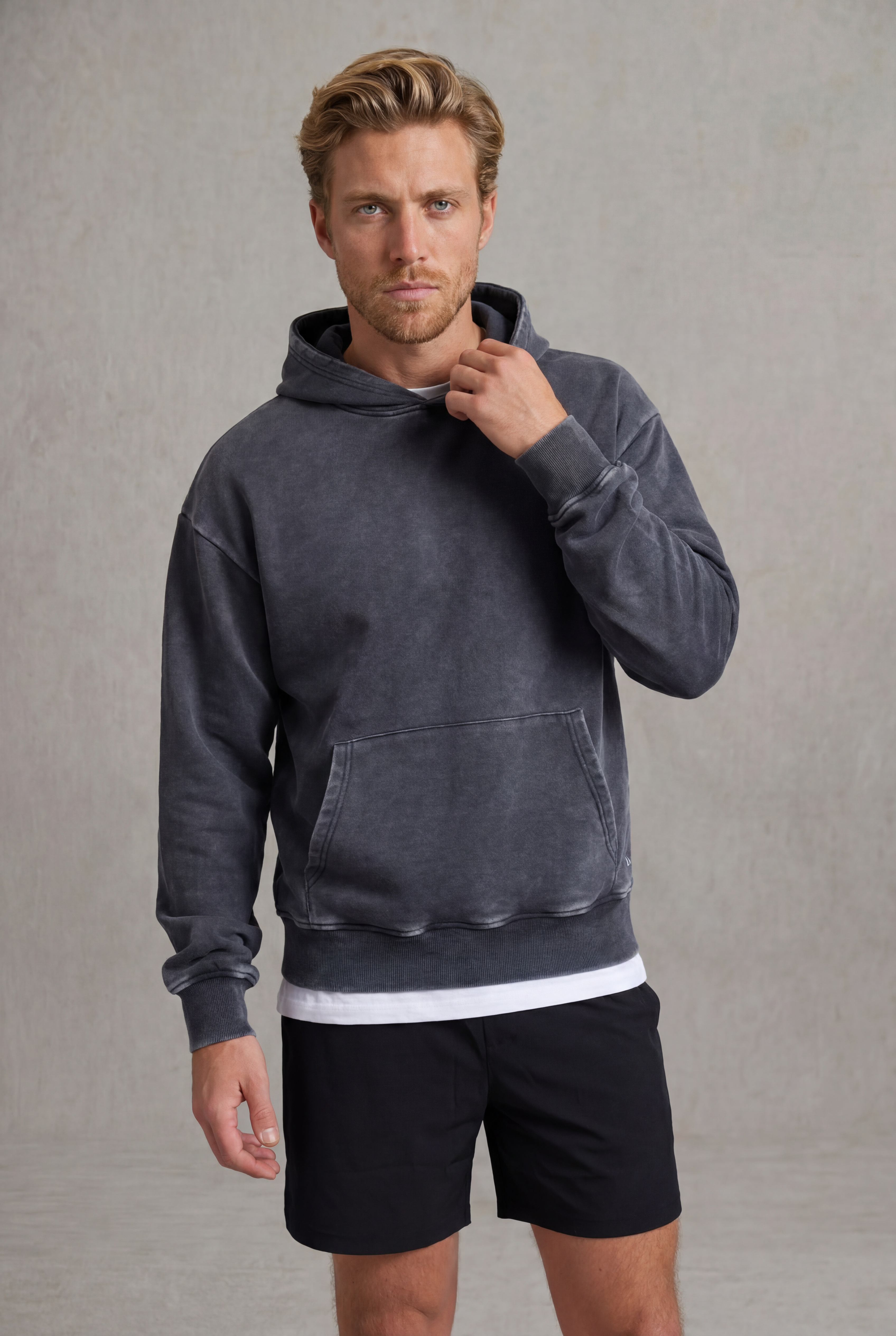 Comfort Washed Hoodie - Black