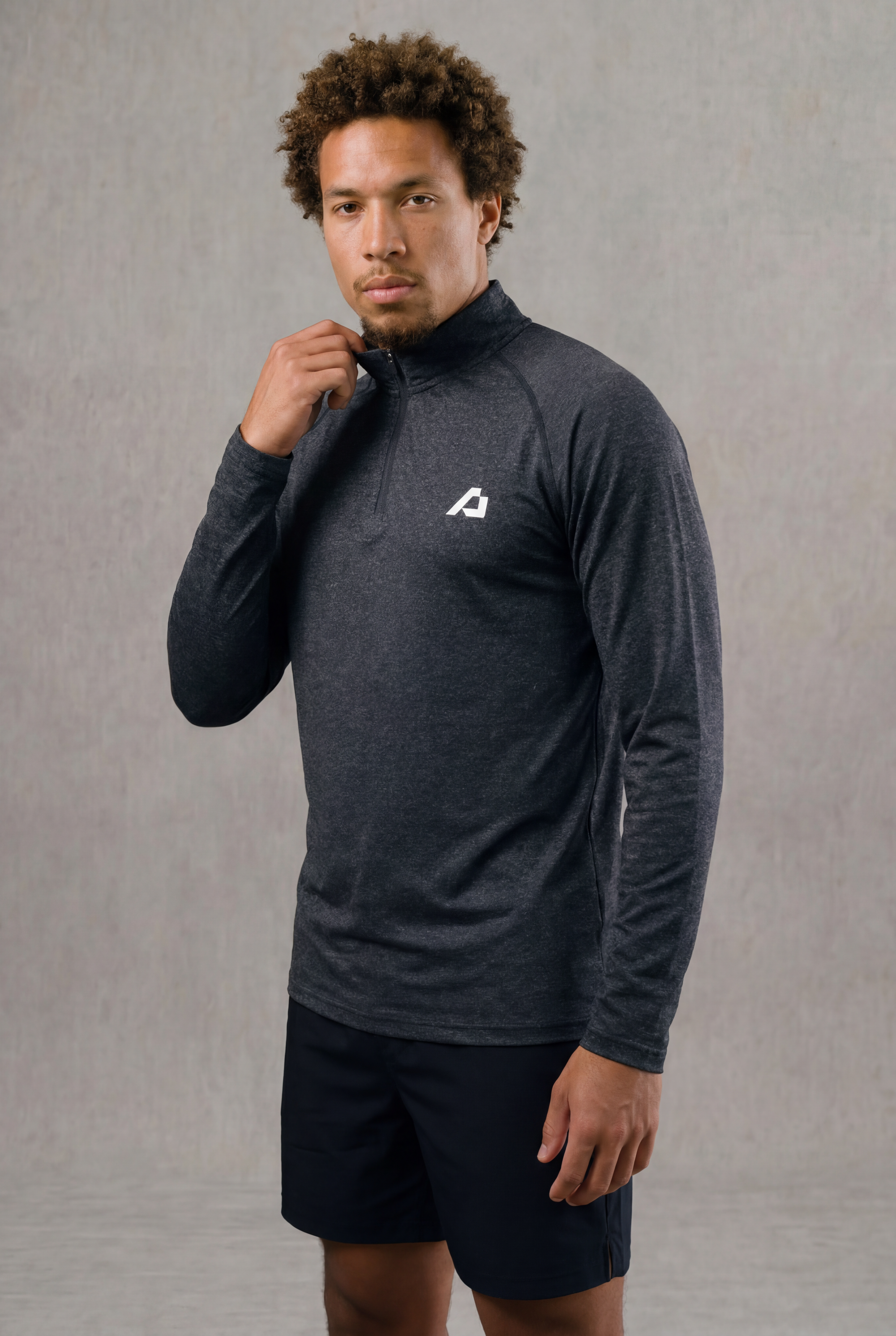 Active Half Zip Long Sleeve - Black