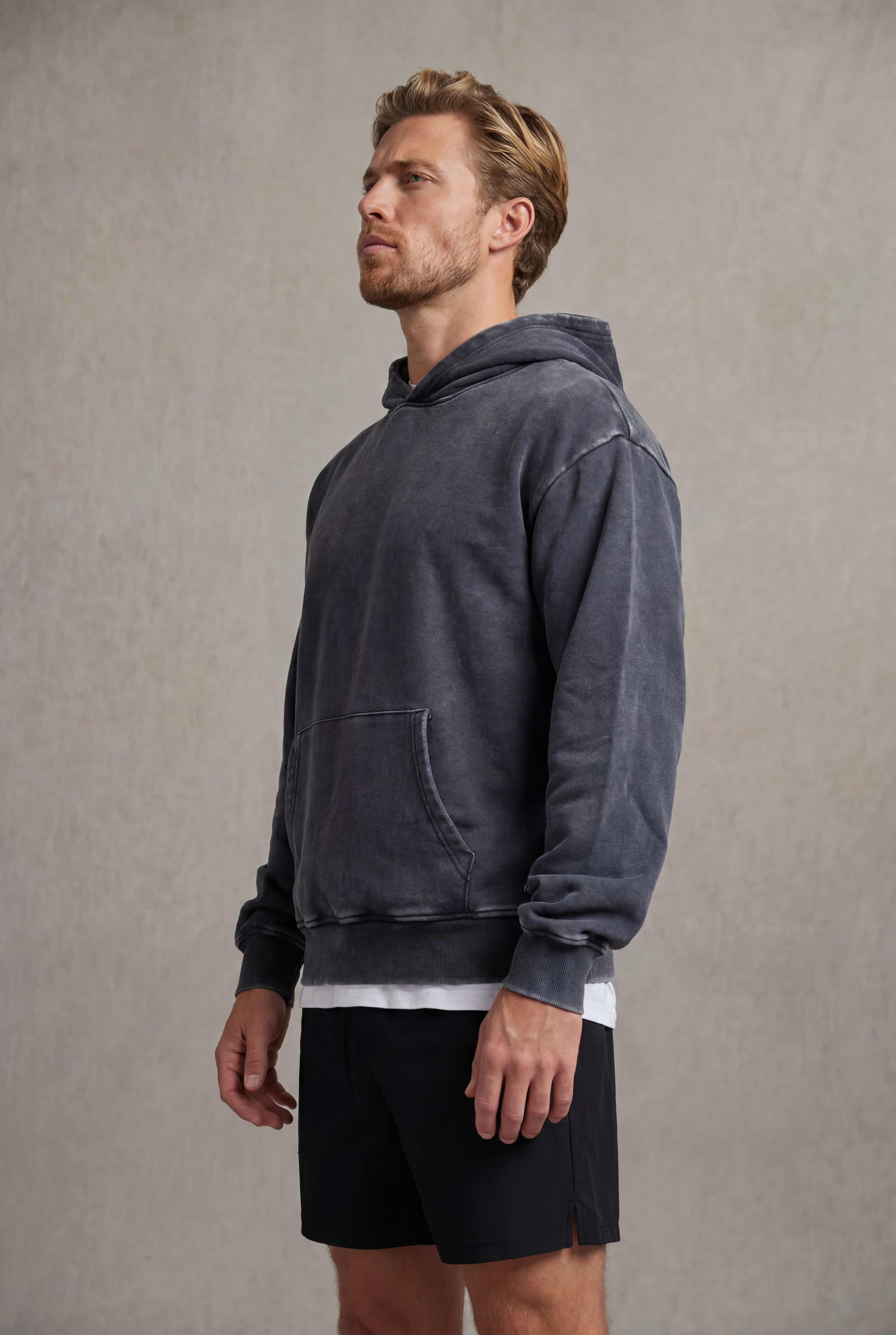 Comfort Washed Hoodie - Black