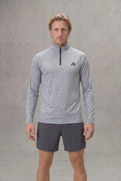 Active Half Zip Long Sleeve - Grey